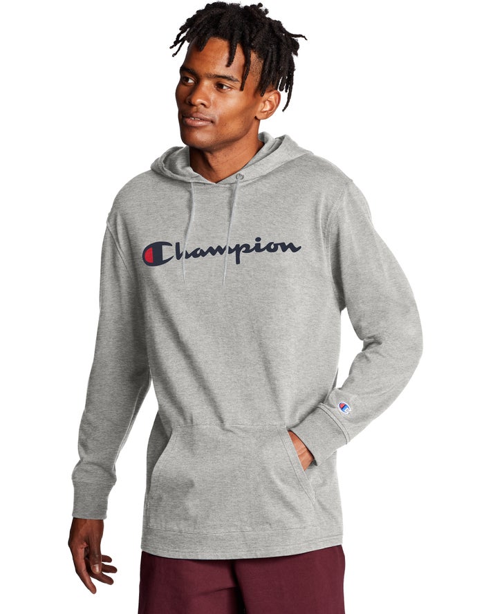 Champion Middleweight Erkek Kapşonlu Sweatshirt Gri ( TOYHJS579 )